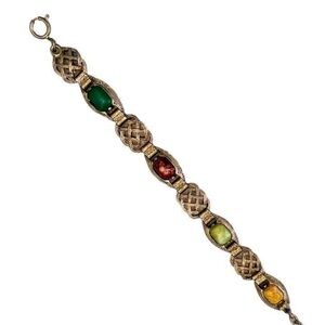 Vintage Celtic Mixed Stone Bracelet